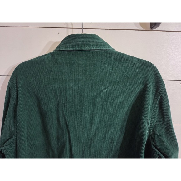 Disney Parks Green Corduroy Mickey Mouse Christmas Jacket Large Organic Cotton - Picture 9 of 13